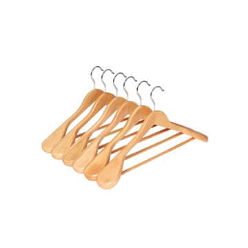 Songmics Vješalice za odijela, set od 6, 44.5x23.5x5.5 cm, smeđa