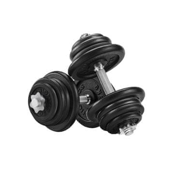 Songmics Set bučica podesiv 50 kg crni