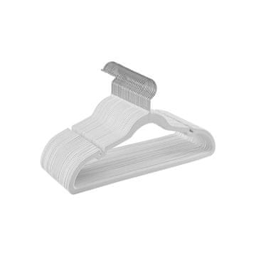 Songmics Vješalice za odjeću, set od 30 komada, 43x0.6x22 cm, bijele boje