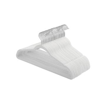 Songmics Vješalice za odjeću 42x0.5x21.5 cm Bijeli baršun