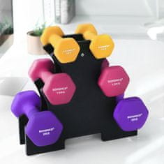 Songmics Set bučica heksagonalnih s postoljem 13.5x6.5x6 cm žuti neopren
