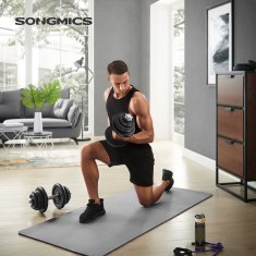 Songmics Set bučica podesiv 50 kg crni