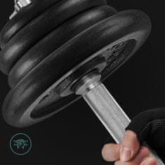Songmics Set bučica podesiv 50 kg crni