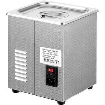 VEVOR Ultrazvučni čistač 2L digitalni laboratorijski model MH-010S 18x16x22.5 cm nehrđajući čelik