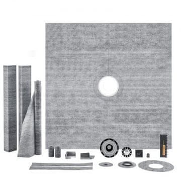 VEVOR Set za tuš prag JQ-7272P 1828x1828x32 mm Sivi