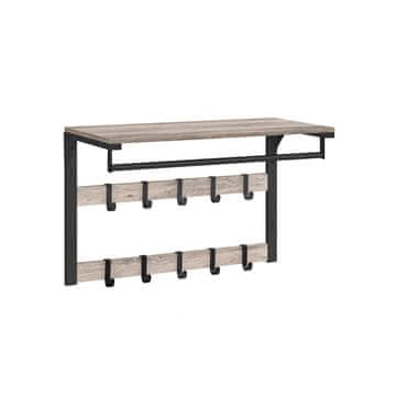 Songmics Zidni vješalica za kapute 30x65x42 cm smeđa