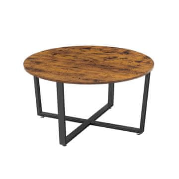 Songmics Stolić za kavu, 88x88x47 cm, smeđa