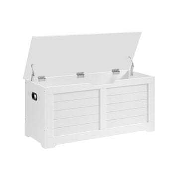 Songmics Klupa za pohranu 100x40x46 cm Bijela