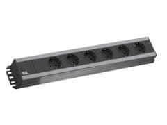 Bachmann Bachmann produžni kabel, 2m, 6 utičnica, crni/sivi