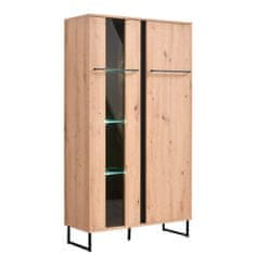 Homestyle4U Vitrina, 84,5x153x35 cm, smeđa