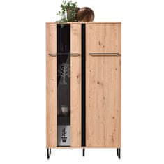 Homestyle4U Vitrina, 84,5x153x35 cm, smeđa