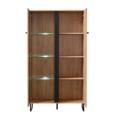 Homestyle4U Vitrina, 84,5x153x35 cm, smeđa