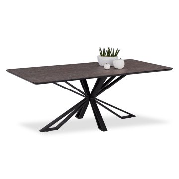 Homestyle4U Blagovaonski stol, 200x100x76 cm, smeđa