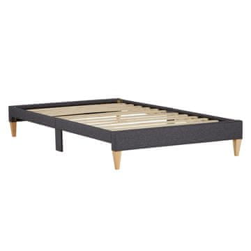 Homestyle4U Tapecirani krevet, 90x200 cm, sivi