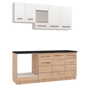 Homestyle4U Kuhinjski element, 180x200x60 cm, bijela, spremište