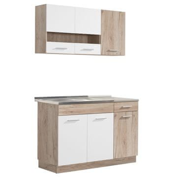 Homestyle4U Kuhinjski ormarić, 120x60x206,5 cm, bijela