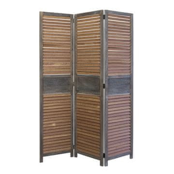 Homestyle4U Pregrada za prostor, preklopni paravan s 3 panela, 170x120x2 cm, smeđa