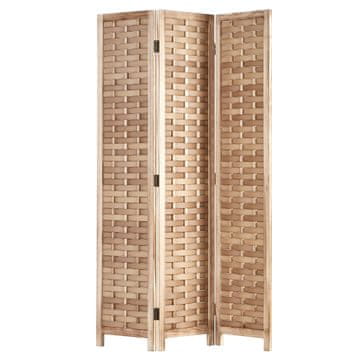 Homestyle4U Pregrada za prostor, pregrada s 3 panela, 170x120x2 cm, smeđa