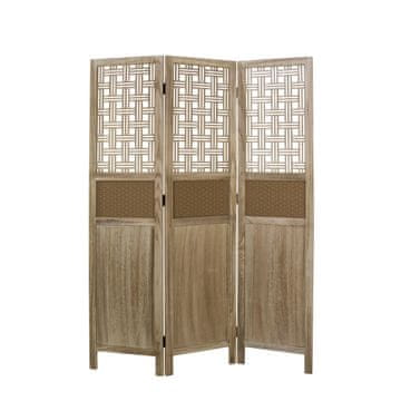 Homestyle4U Pregrada za prostor, pregrada s 3 panela, 170x120x1.7 cm, smeđa