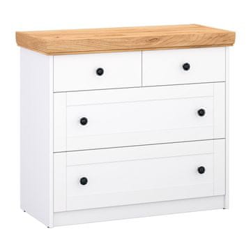 Homestyle4U Komoda, 92,3x82x41,8 cm, bijela