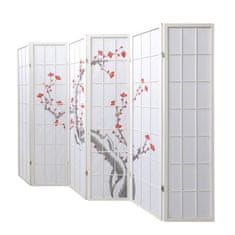 Homestyle4U Pregrada za prostor, 264x2.2x179 cm, bijela, drvena