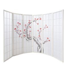 Homestyle4U Pregrada za prostor, 264x2.2x179 cm, bijela, drvena