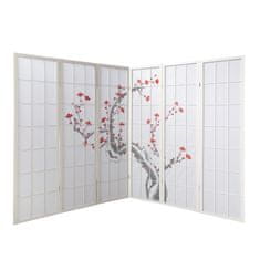Homestyle4U Pregrada za prostor, 264x2.2x179 cm, bijela, drvena