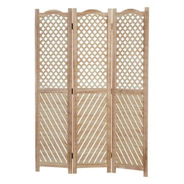 Homestyle4U Pregrada za prostor, 3-panelna drvena pregrada, 170x120x2 cm, smeđa