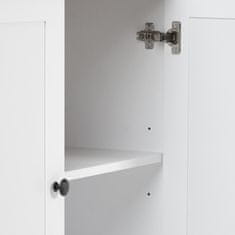 Homestyle4U Komoda, 122,5x82x42 cm, bijela, spremište