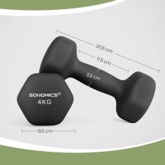 Songmics Set bučica 20.5x9.5x9 cm Crna