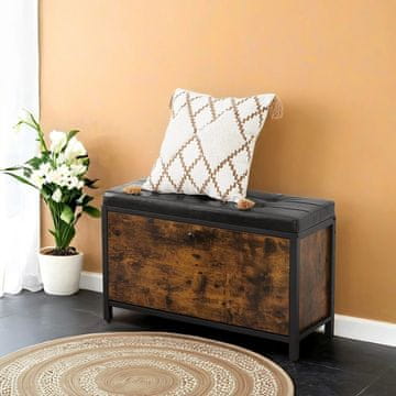 Songmics Klupa za cipele 80x30x51 cm smeđa