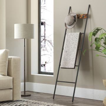 Songmics Držač za ručnike 5 razina 44x160 cm smeđi