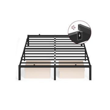 Songmics Okvir za jednokrevetni krevet 200x160x35.6 cm Crni