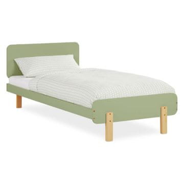 Homestyle4U Jednokrevetni krevet, 95x76,5x209 cm, zelena