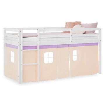 Homestyle4U Krevet na kat, 207.5x110x99.5 cm, bijela