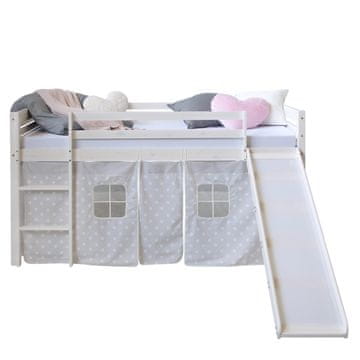 Homestyle4U Dječji krevet na kat, 207,5x110x219,5 cm, bijela