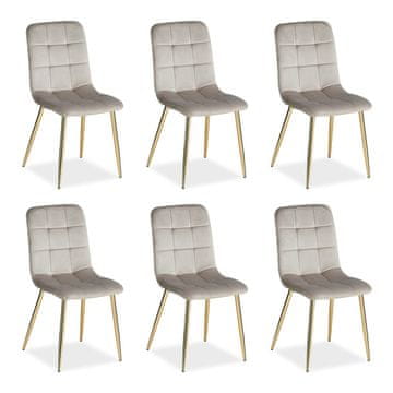 Homestyle4U Set blagovaonskih stolica, jajoliki stil, 43,5x88x50 cm, krem
