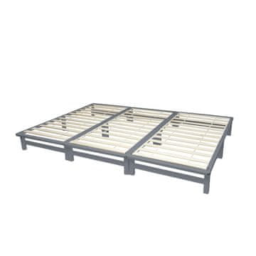 Homestyle4U Obiteljski krevet, 270x200 cm, siva