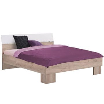 Homestyle4U Krevetni okvir, bračni, 165.5x92x210.5 cm, siva, drveni