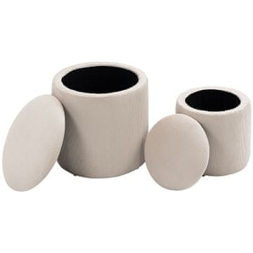 Homestar Set tabure s prostorom za pohranu 40x40x41 cm bijeli
