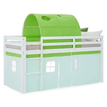 Homestyle4U Krevet na kat, 207.5x160x99.5 cm, zelena
