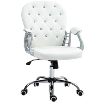 Homestar Uredska stolica ergonomska stolica za radni stol 59,5x60,5x93-103 cm bijela