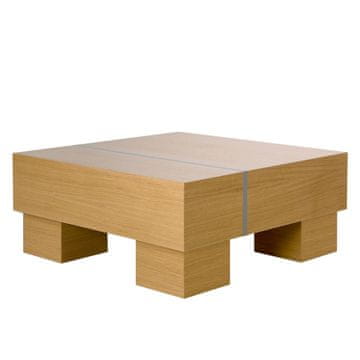 Homestyle4U Stolić za kavu, 80x80x35 cm, smeđa