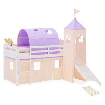 Homestyle4U Krevet na kat, 207.5x228x217.5 cm, bijela