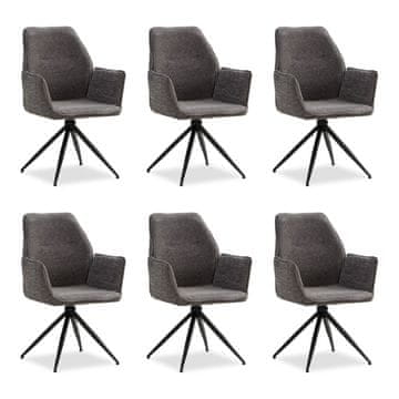 Homestyle4U Set blagovaonskih stolica, 61x92,5x60 cm, siva