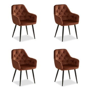 Homestyle4U Set blagovaonskih stolica, 59x89x62,5 cm, smeđa