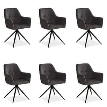 Homestyle4U Set blagovaonskih stolica, 57x85x59 cm, siva