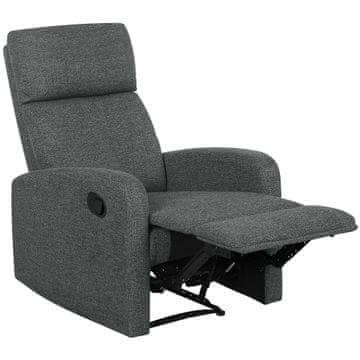 Homestar Fotelja za odmor podesiva s naslonom za noge 63x91x98 cm siva