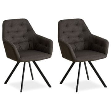 Homestyle4U Set blagovaonskih stolica, 59x88x57 cm, siva