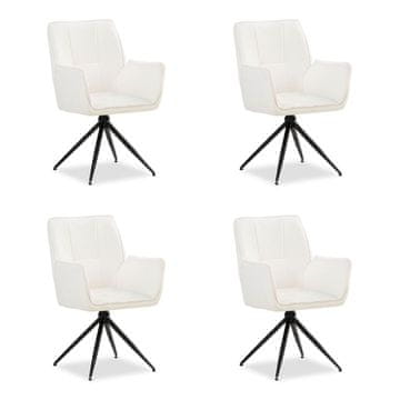 Homestyle4U Set blagovaonskih stolica, 61x92,5x57,5 cm, bijela